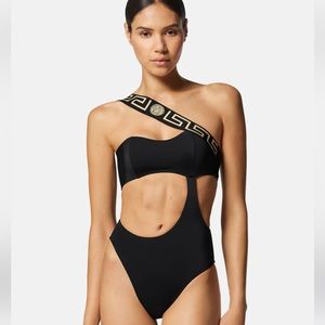 VERSACE GRECA BORDER ONE-PIECE SWIMSUIT Size 4